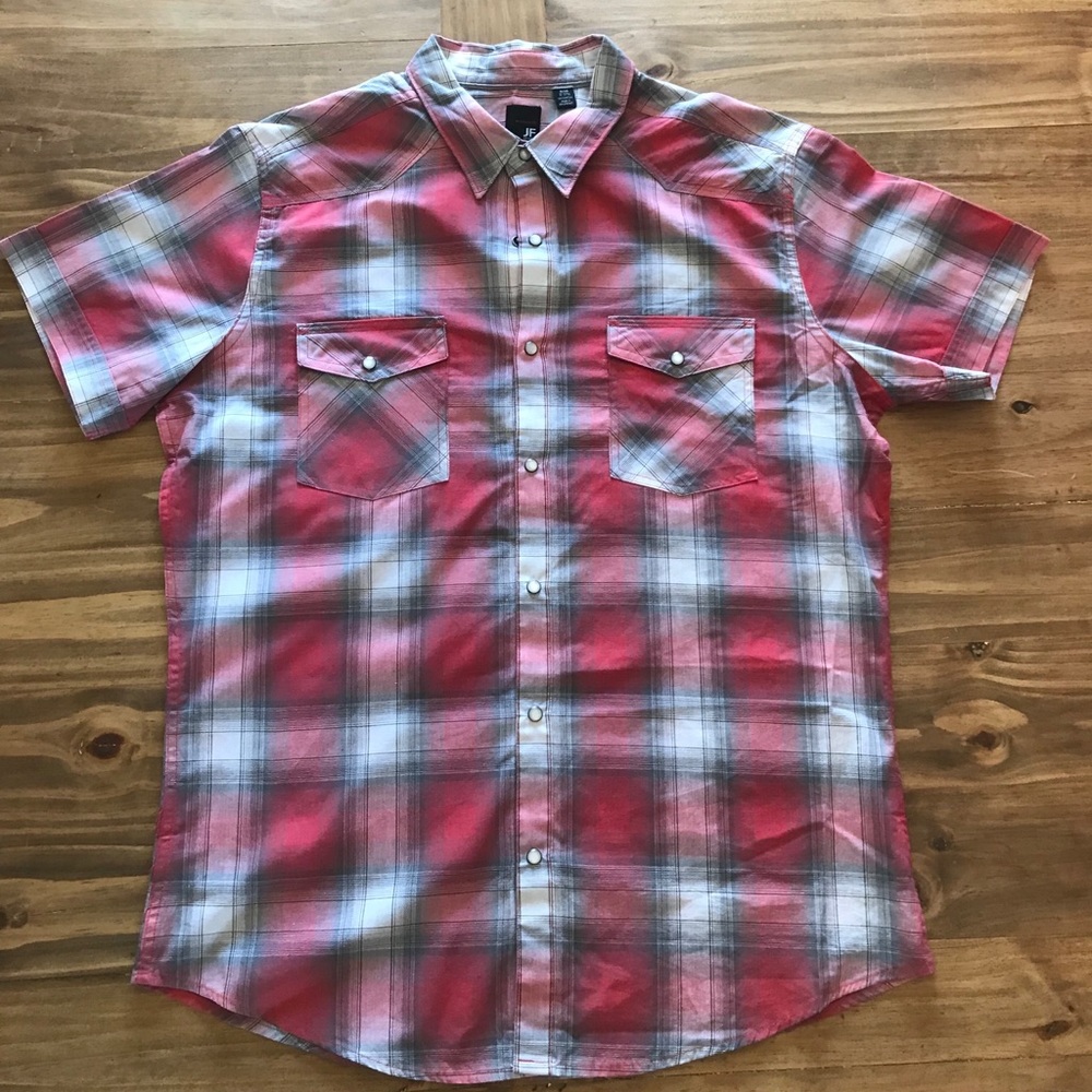 Plaid J. Ferrar button down shirt, Sz XL